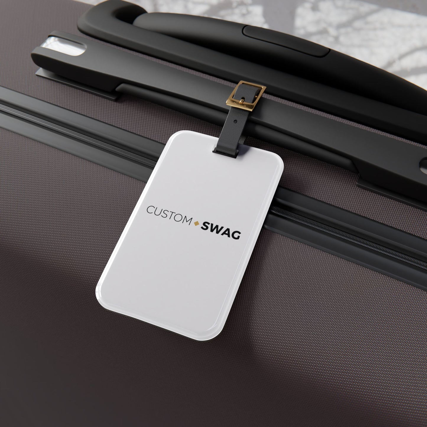 Minimalist Custom Swag Luggage Tag — Personalized Travel ID Tag