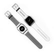 Custom White Leather Watch Band — Engraved 