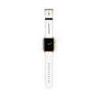 Custom White Leather Watch Band — Engraved 