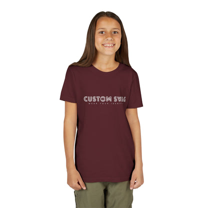Youth Tee "Custom Swag" Minimalist Logo Kids T‑Shirt