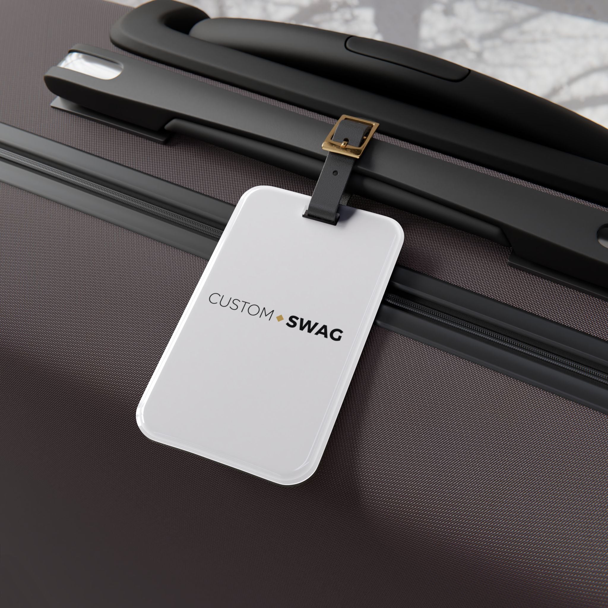 Minimalist Custom Swag Luggage Tag — Personalized Travel ID Tag