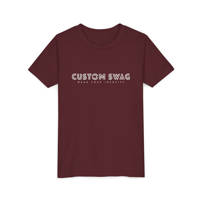 Youth Tee "Custom Swag" Minimalist Logo Kids T‑Shirt