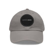 Leather Patch Dad Hat — Custom Swag Embroidered Round Patch