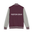 Retro Gamer Letterman Jacket - 'CUSTOM SWAG' Chest Logo Varsity Jacket