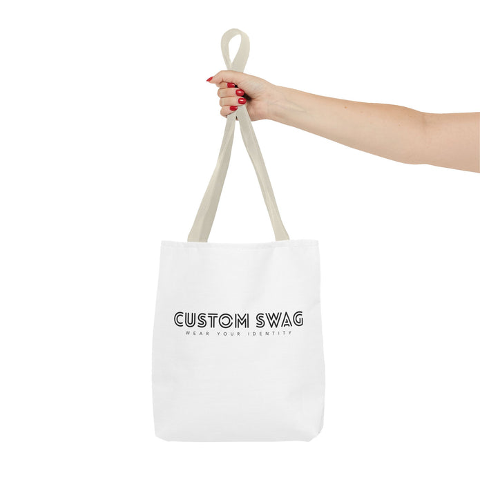 Custom Swag Tote Bag – Minimalist 'Custom Swag: Wear Your Identity' Canvas Tote