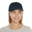 Leather Patch Dad Hat — Custom Swag Embroidered Round Patch