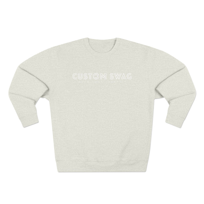 Custom Swag Crewneck Sweatshirt — Minimal Text Graphic Pullover