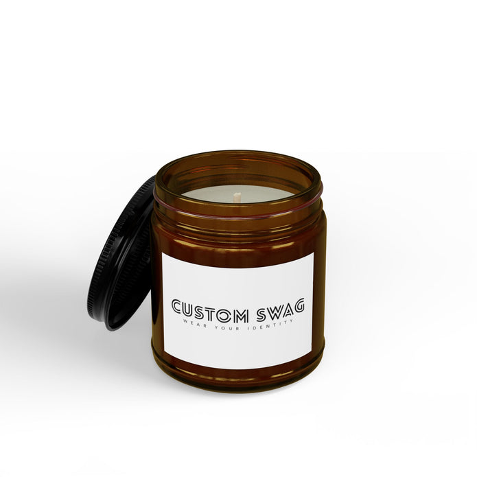 Scented Soy Candle – Amber Jar with Black Lid (4oz & 9oz)