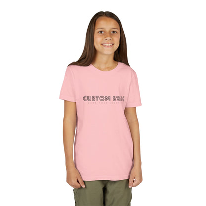 Youth Tee "Custom Swag" Minimalist Logo Kids T‑Shirt