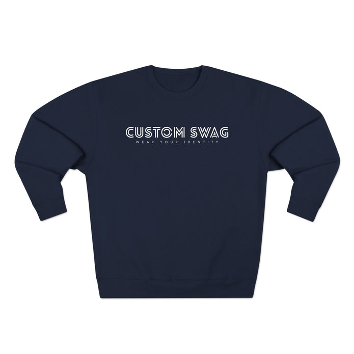 Custom Swag Crewneck Sweatshirt — Minimal Text Graphic Pullover