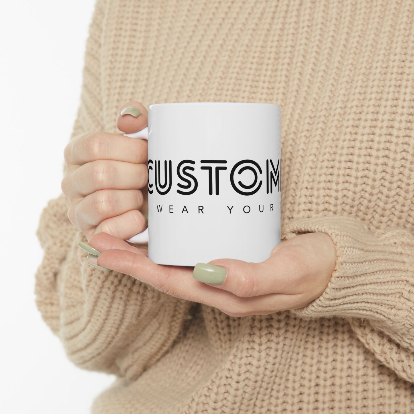 Custom Logo Ceramic Mug (11oz, 15oz) – Personalized Branding Coffee Cup