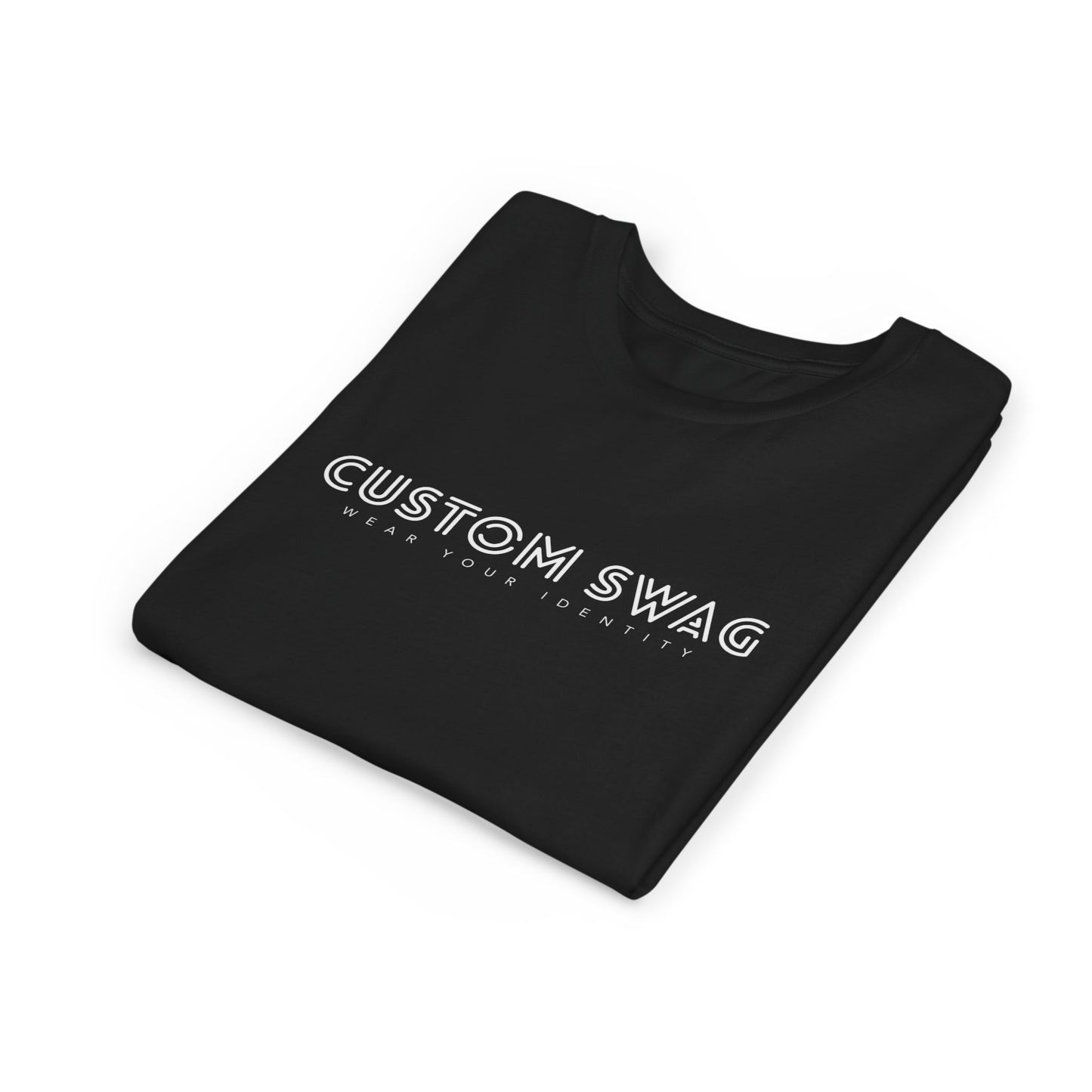 Youth Tee "Custom Swag" Minimalist Logo Kids T‑Shirt