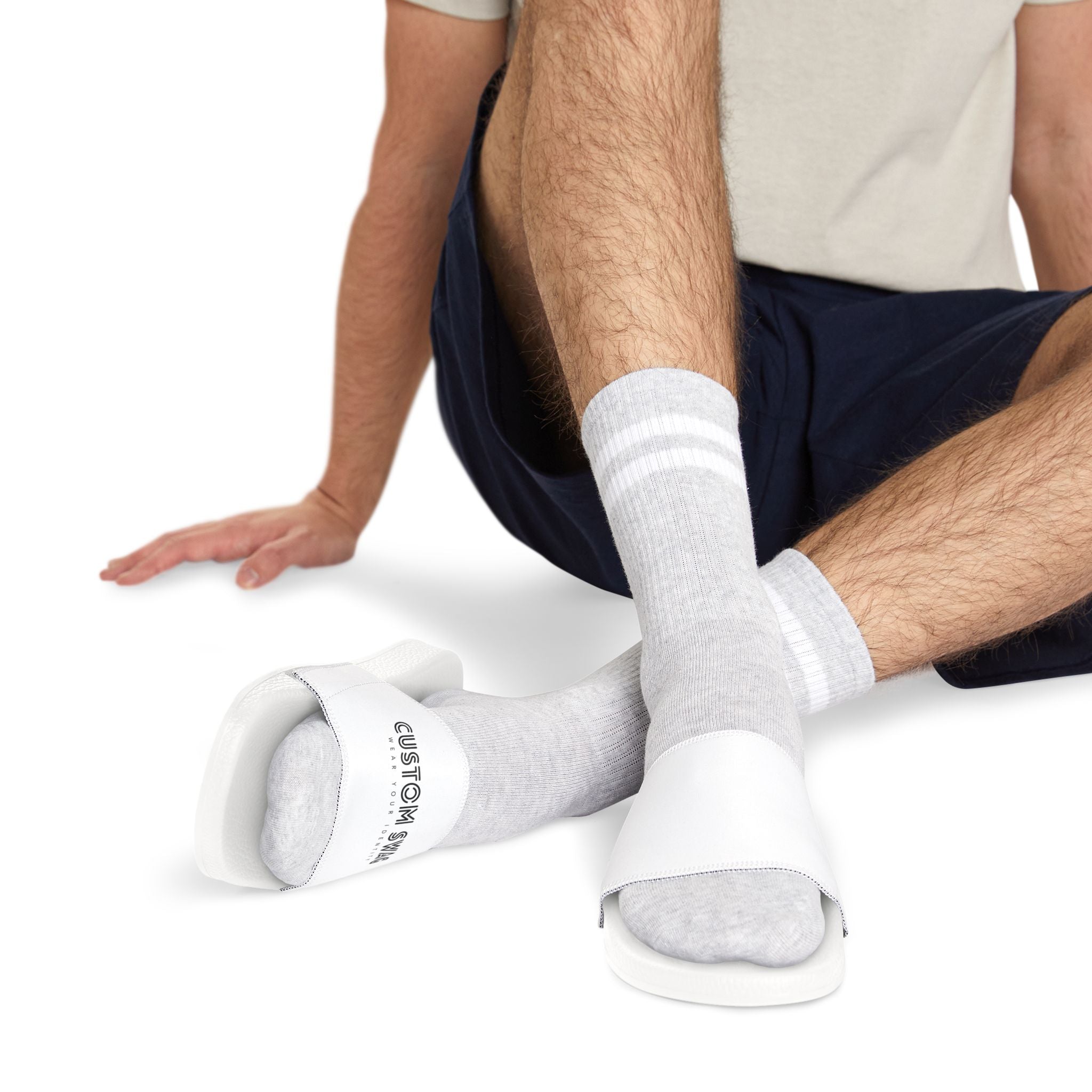 Slide Sandals — Customizable Men's Removable-Strap Pool & Casual Slides