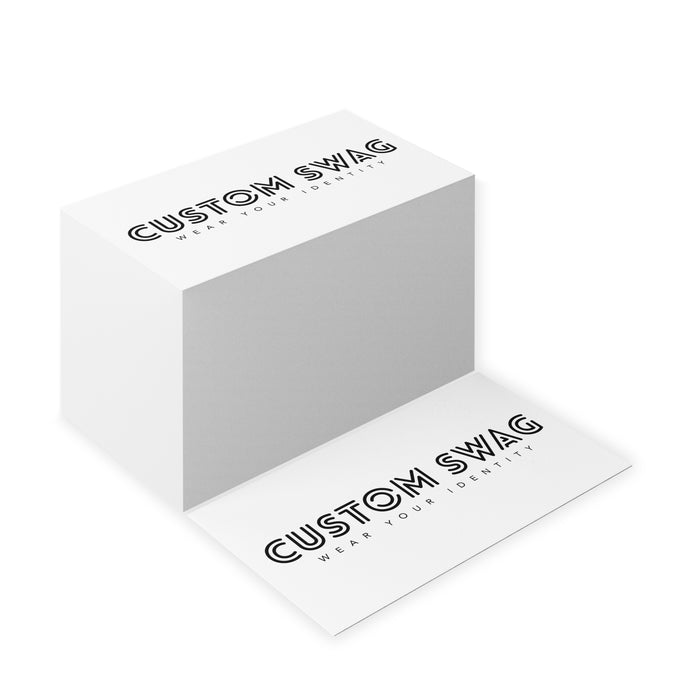 Business Cards — Minimal Black & White Vertical Custom Swag Cards