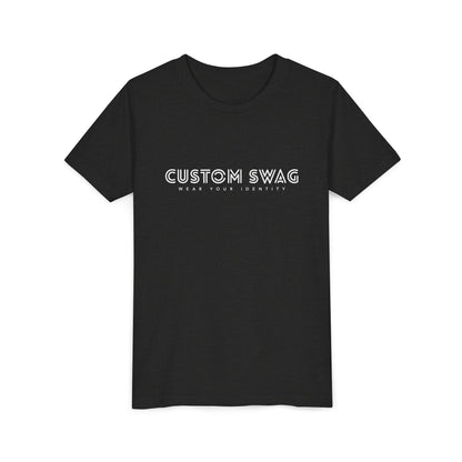 Youth Tee "Custom Swag" Minimalist Logo Kids T‑Shirt