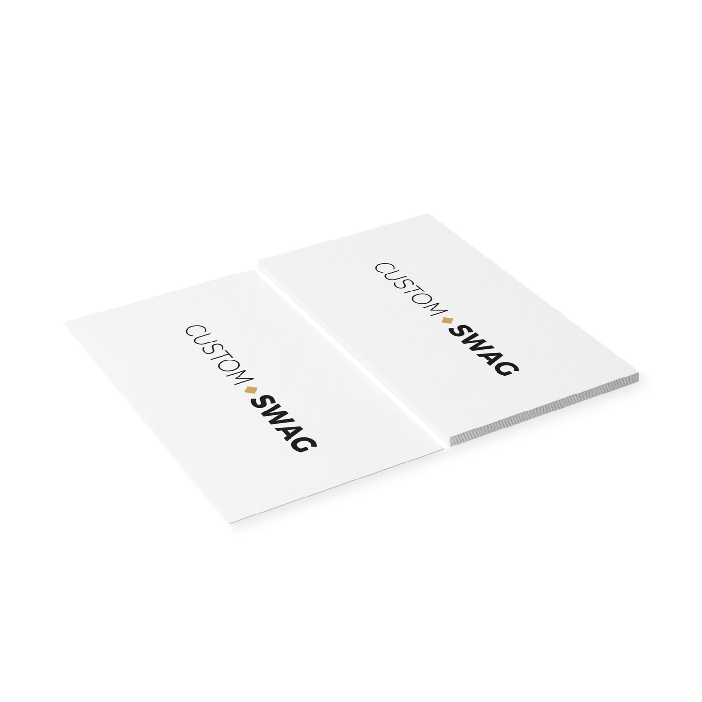Business Cards — Minimal Black & White Vertical Custom Swag Cards