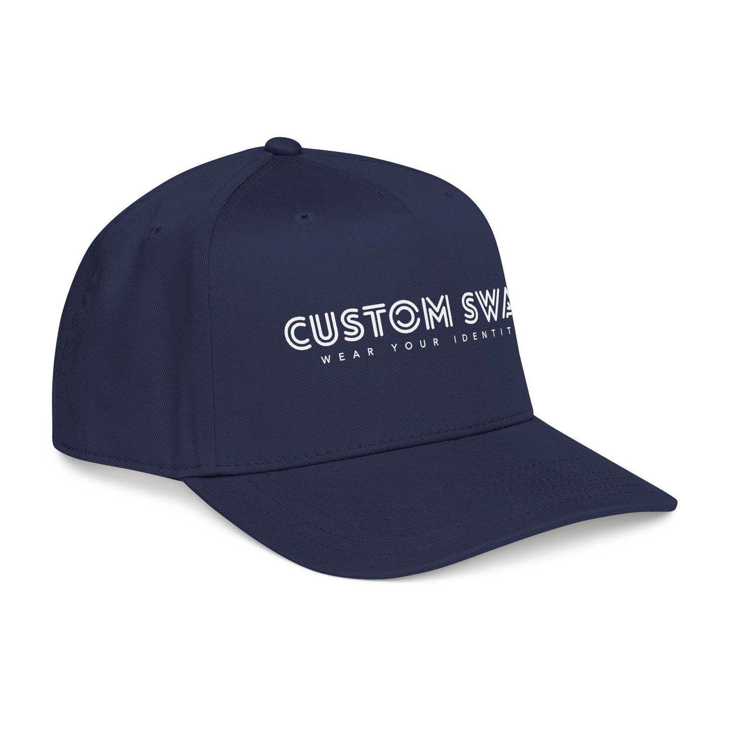 Custom Swag Mid-Profile Baseball Cap — "Wear Your Identity" Embroidered Hat
