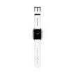 Custom White Leather Watch Band — Engraved 