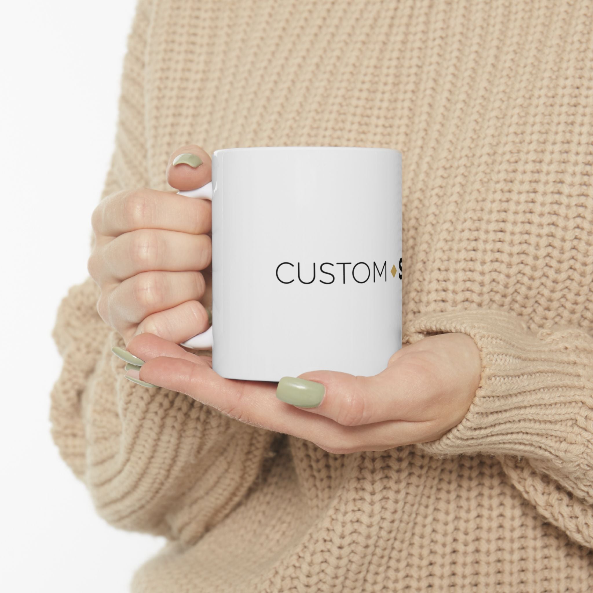 Custom Logo Ceramic Mug (11oz, 15oz) – Personalized Branding Coffee Cup