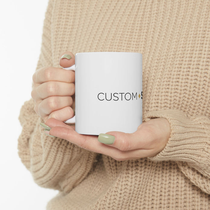 Custom Logo Ceramic Mug (11oz, 15oz) – Personalized Branding Coffee Cup