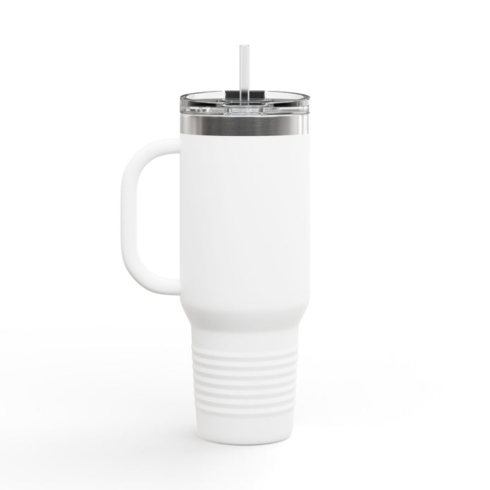 40oz Insulated Travel Mug — Custom Swag Stainless Steel Tumbler with Lid & Straw