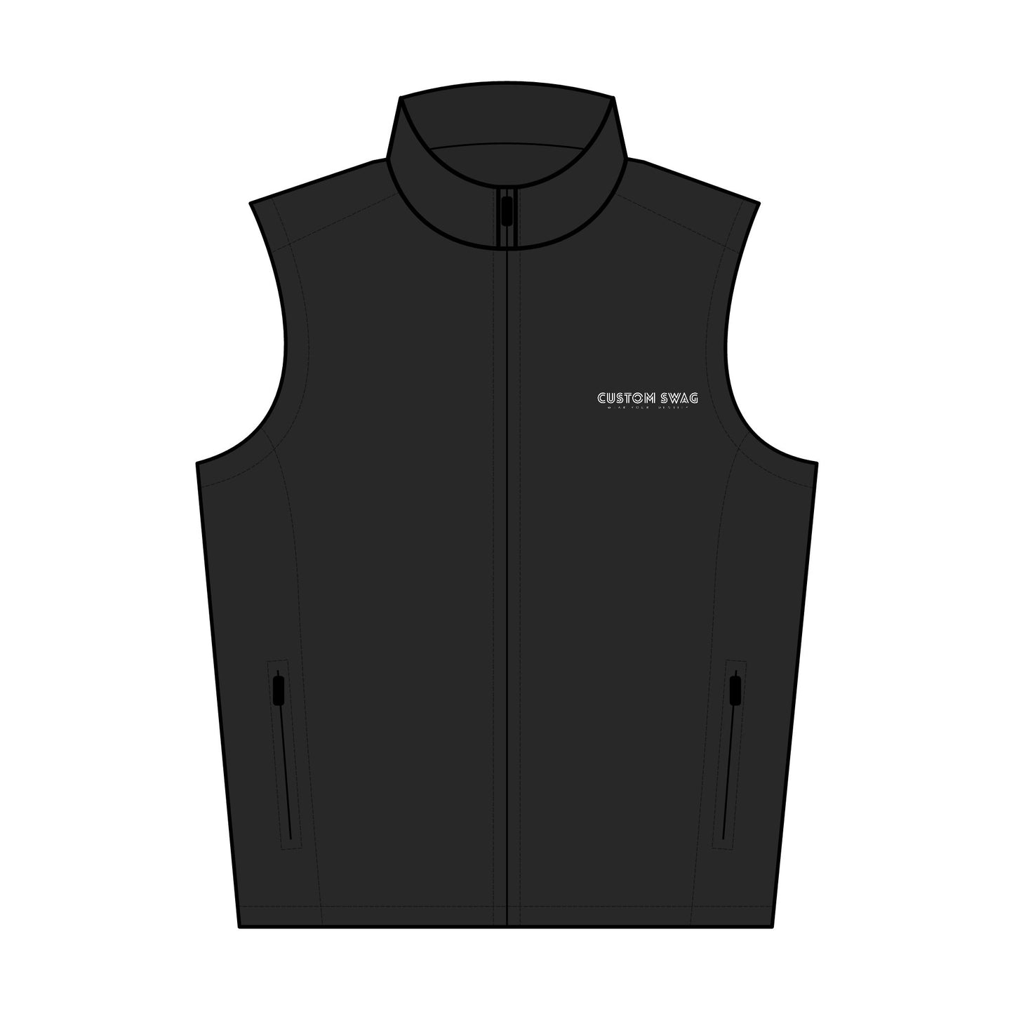 Embroidered Soft Shell Vest — Men's Weather-Resistant Work & Outdoor Layer