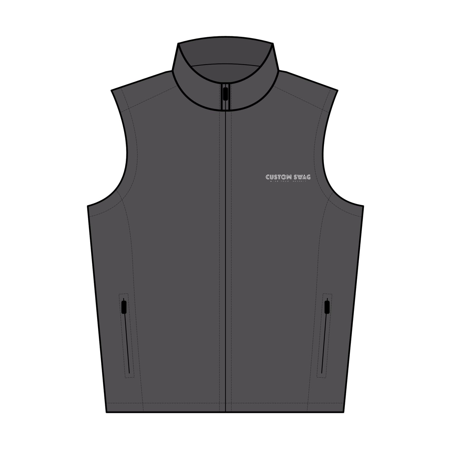 Embroidered Soft Shell Vest — Men's Weather-Resistant Work & Outdoor Layer