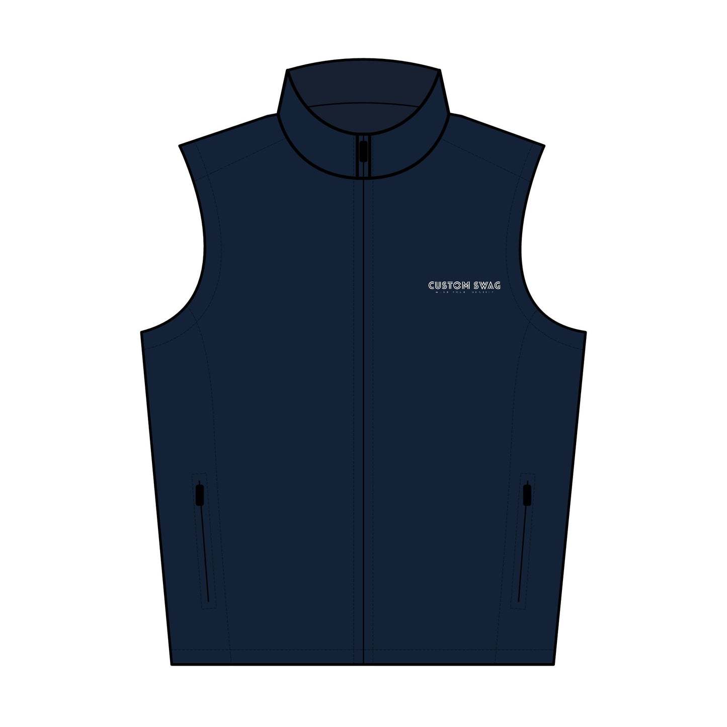 Embroidered Soft Shell Vest — Men's Weather-Resistant Work & Outdoor Layer