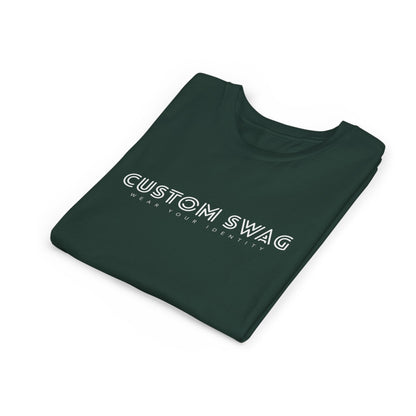 Youth Tee "Custom Swag" Minimalist Logo Kids T‑Shirt