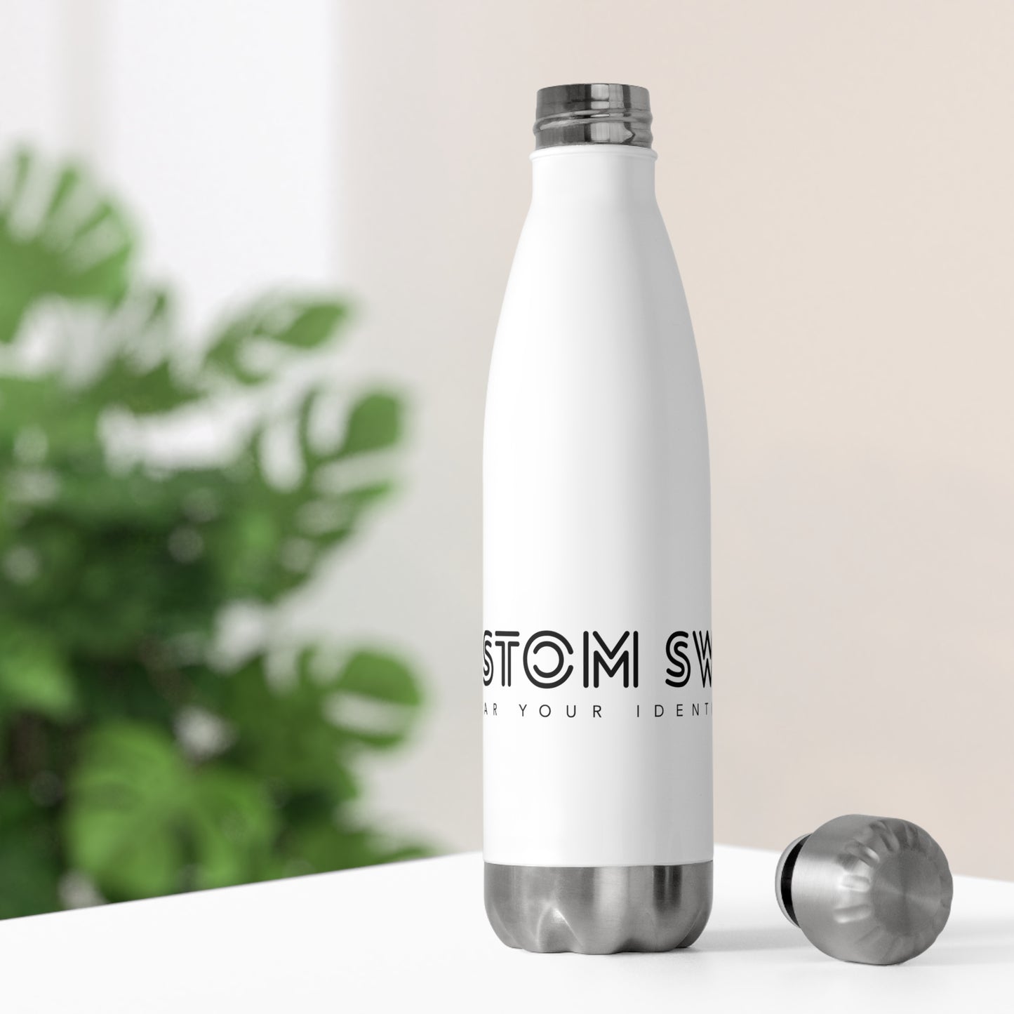 Insulated Bottle — Minimal Custom Swag Logo 20oz Stainless Water Bottle