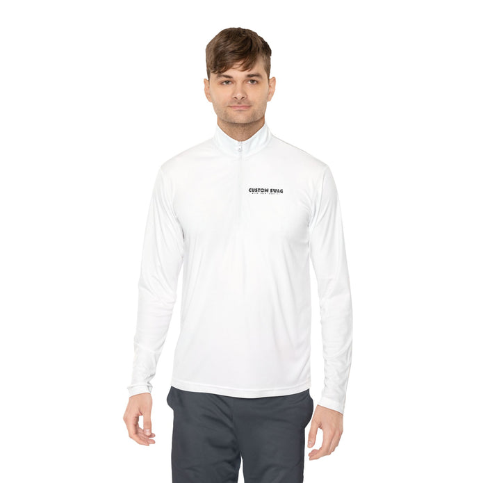 Minimalist Chest Logo Quarter-Zip Pullover
