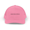 Custom Swag Snapback Trucker Cap — Minimal Embroidered White Mesh Hat