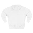 Minimal 'Custom Swag' Fleece Hoodie — Comfortable White Pullover