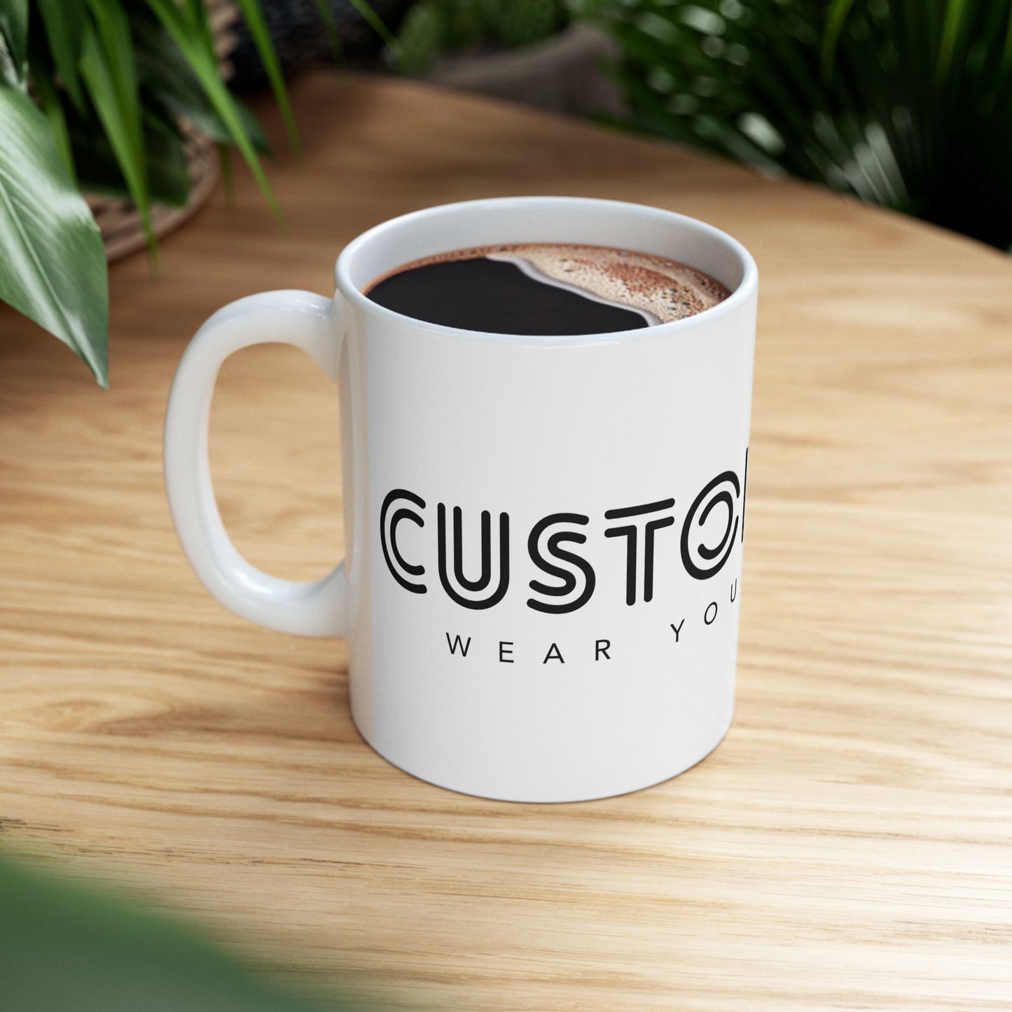 Custom Logo Ceramic Mug (11oz, 15oz) – Personalized Branding Coffee Cup