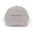 Custom Swag Snapback Trucker Cap — Minimal Embroidered White Mesh Hat