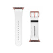 Custom White Leather Watch Band — Engraved 