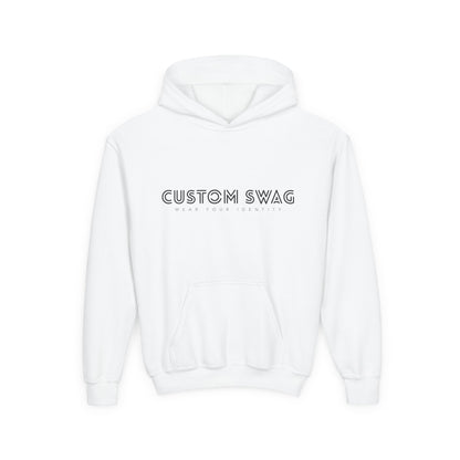 Youth Hoodie – "Custom Swag" Minimalist Crewneck-Style Pullover