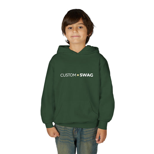 Youth Hoodie – "Custom Swag" Minimalist Crewneck-Style Pullover