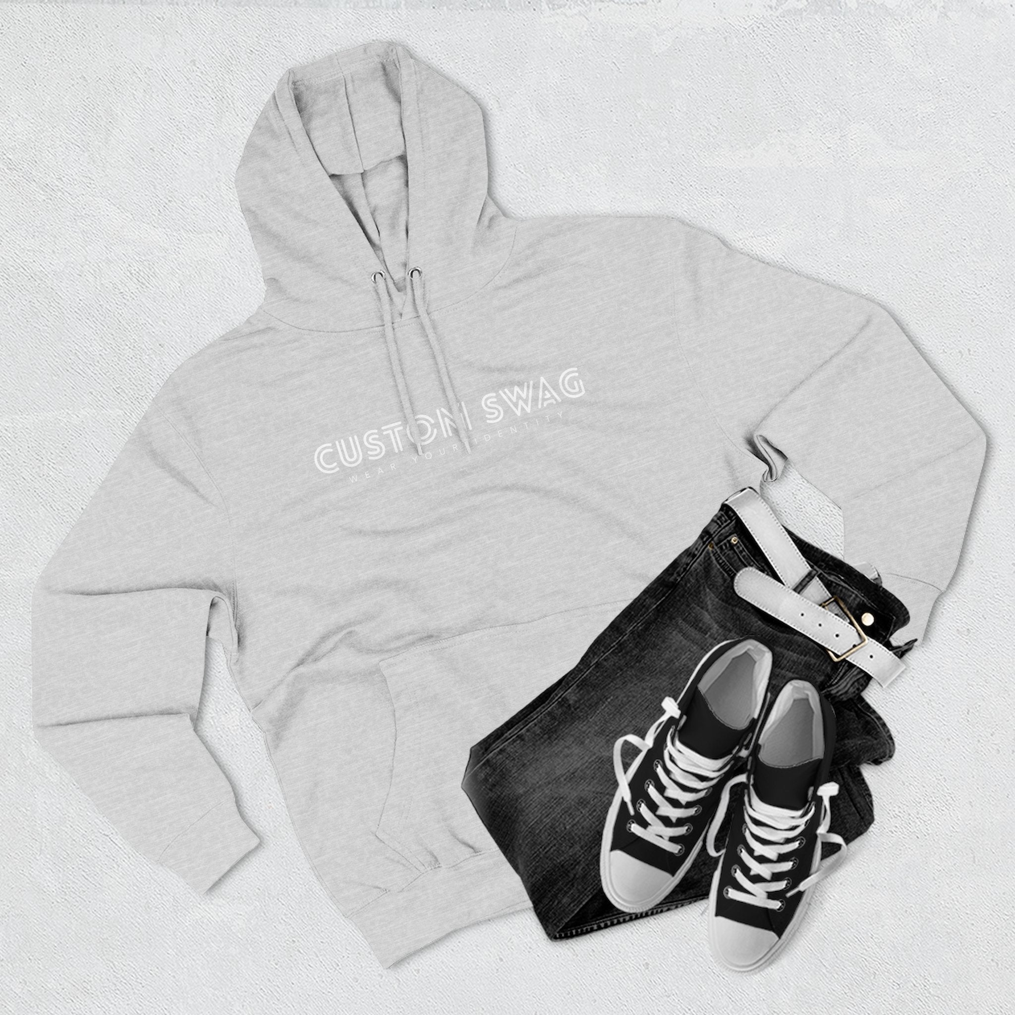 Three-Panel Fleece Hoodie — Cozy Layered Pullover