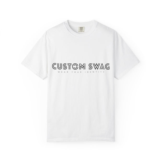 T-Shirt — "Custom Swag" Minimal Logo Tee