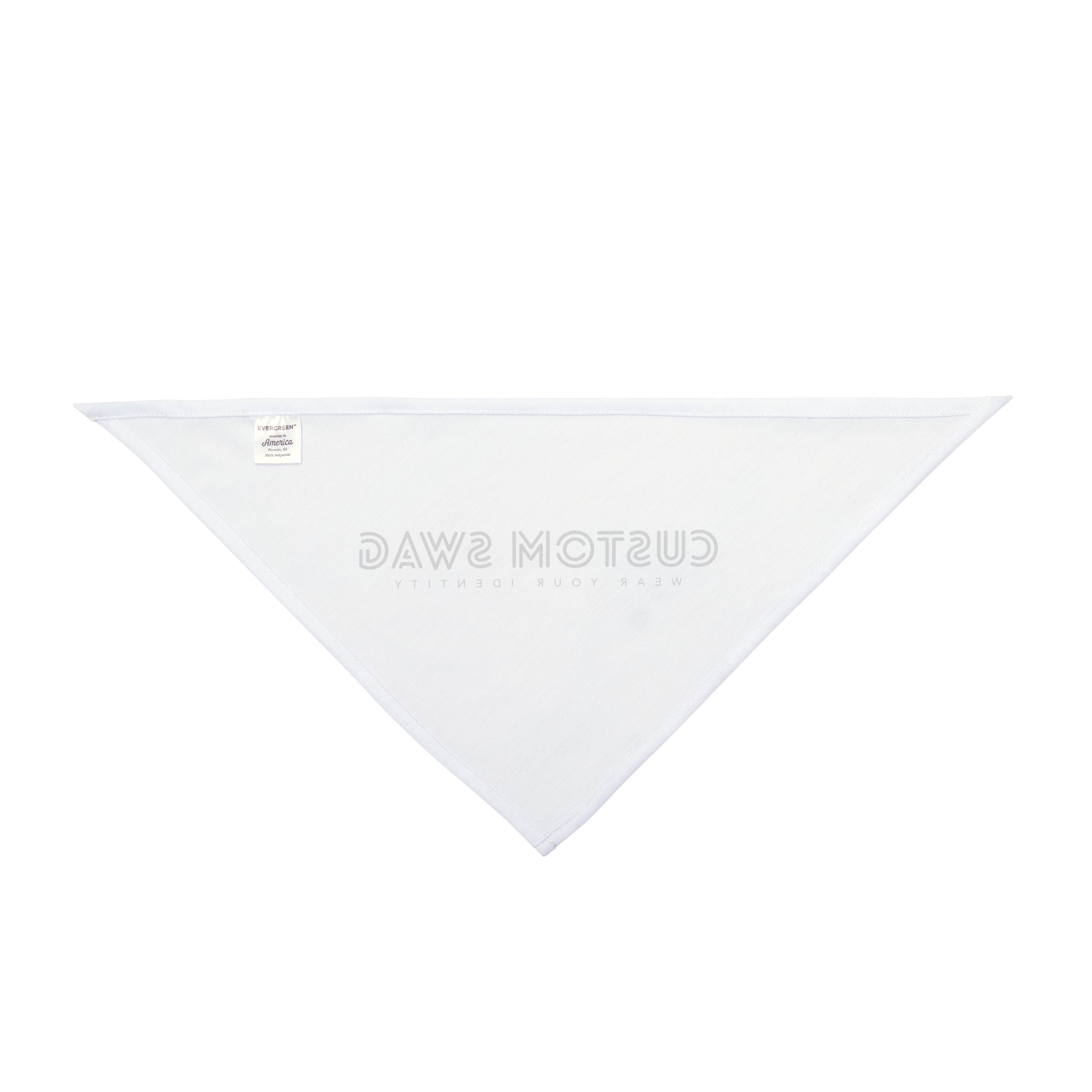 Custom Swag Pet Bandana — Personalized White Triangle Dog & Cat Accessory