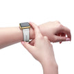 Custom White Leather Watch Band — Engraved 