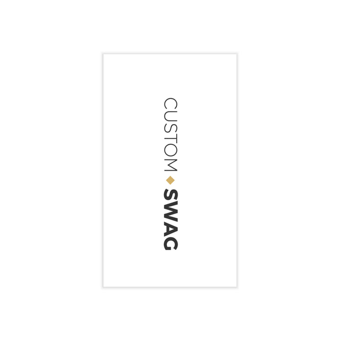 Business Cards — Minimal Black & White Vertical Custom Swag Cards