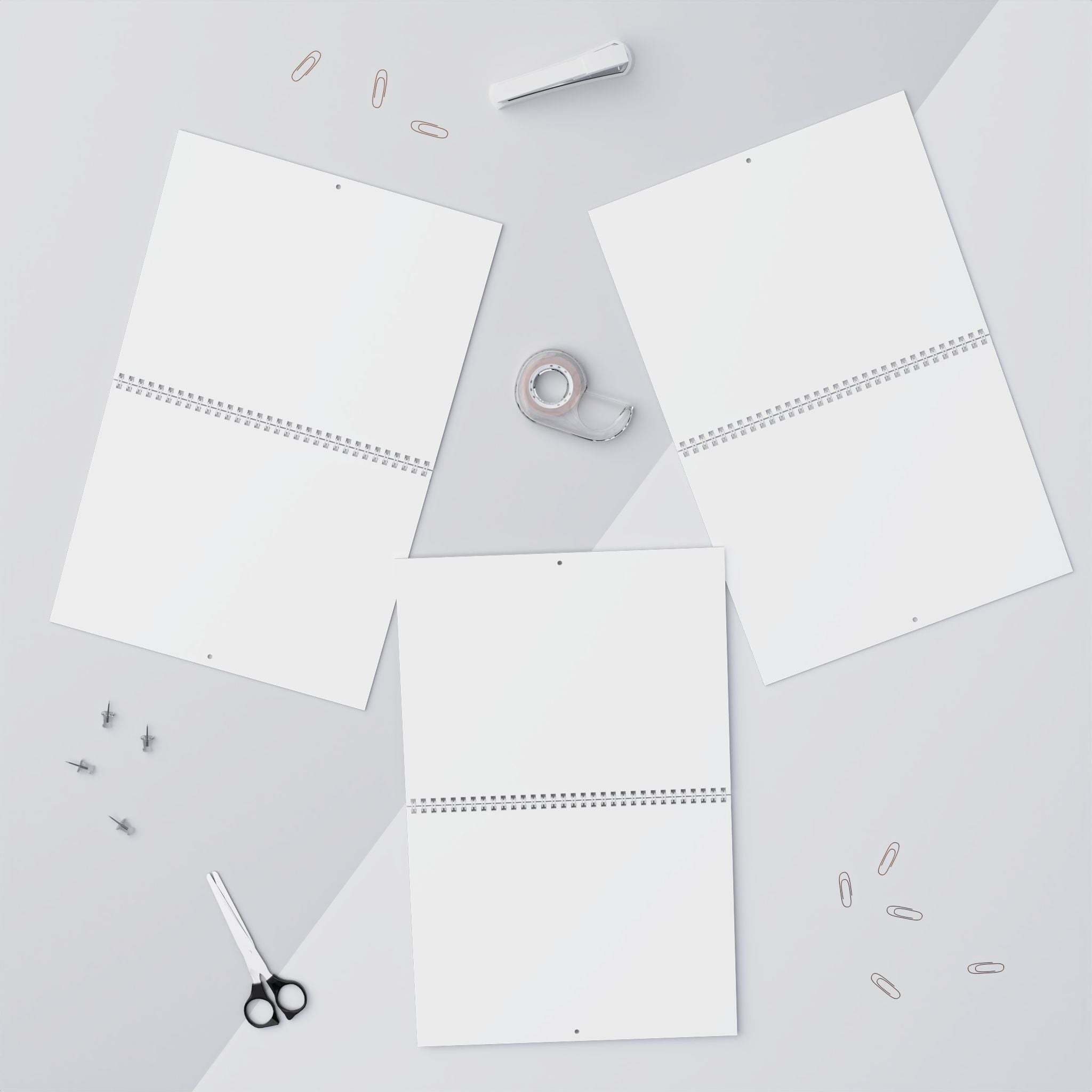 Blank Wall Calendar — Minimalist Two-Page Hanging Calendar for Custom Prints & Personalization