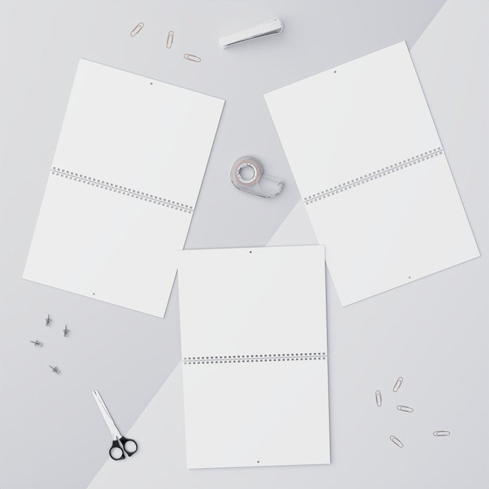 Blank Wall Calendar — Minimalist Two-Page Hanging Calendar for Custom Prints & Personalization