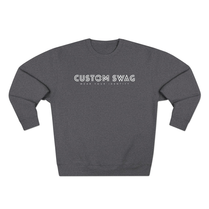 Custom Swag Crewneck Sweatshirt — Minimal Text Graphic Pullover