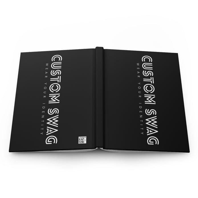 Hardcover Journal – Personalized Vertical Logo Note book | Custom Swag: Wear Your Identity™