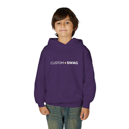 Youth Hoodie – "Custom Swag" Minimalist Crewneck-Style Pullover