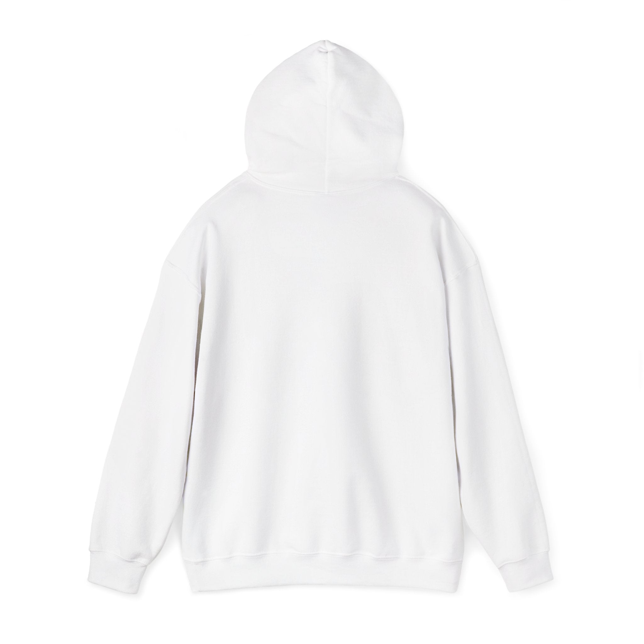 Custom Swag Minimal White Hoodie — Embroidered-Look Text Pullover