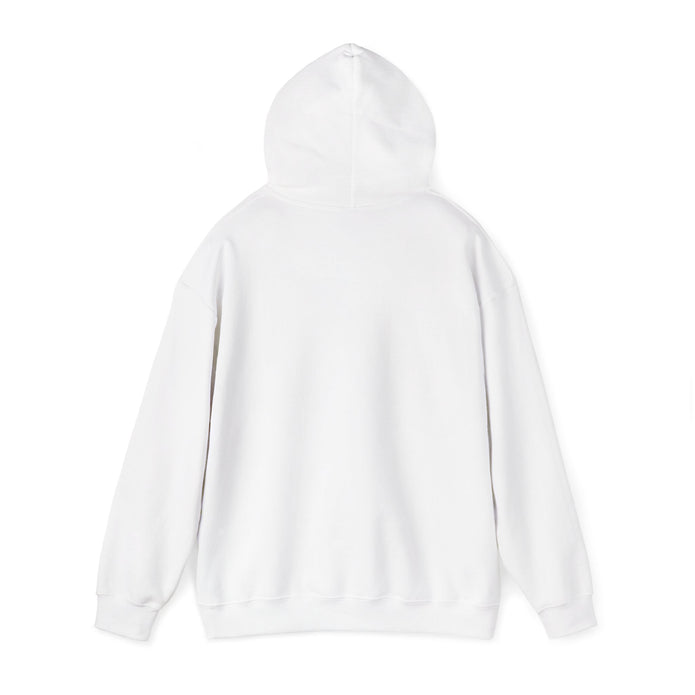 Custom Swag Minimal White Hoodie — Embroidered-Look Text Pullover